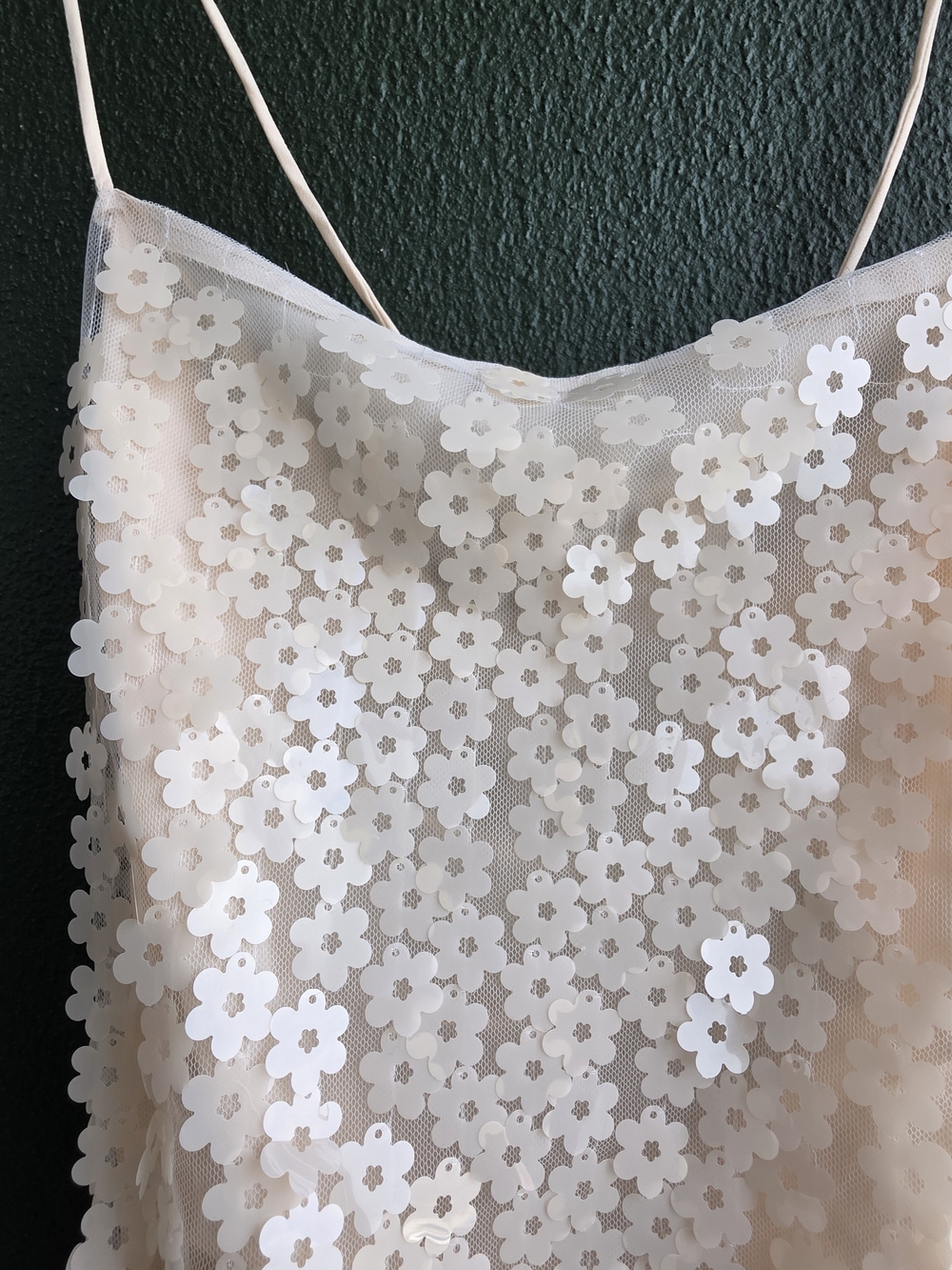 ZARA Cream Floral Mesh Bodysuit - Sheer Lace Appliqué - Picture 6 of 15
